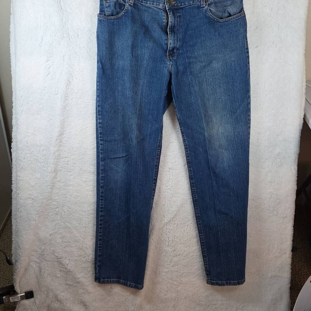 Bullseye Men's Zip Fly‎ Classic Straight Leg Denim Jeans Blue Size 38